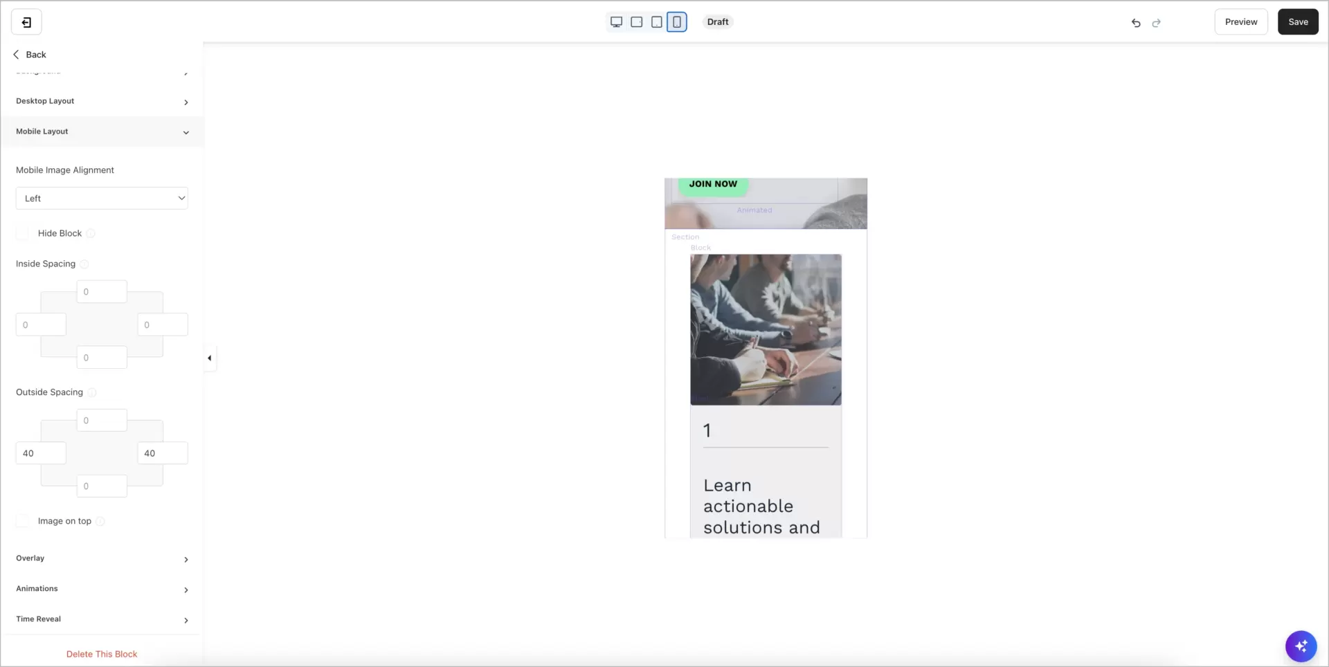 Criação de site próprio e otimização móvel na plataforma de cursos de arrastar e soltar do kajabi