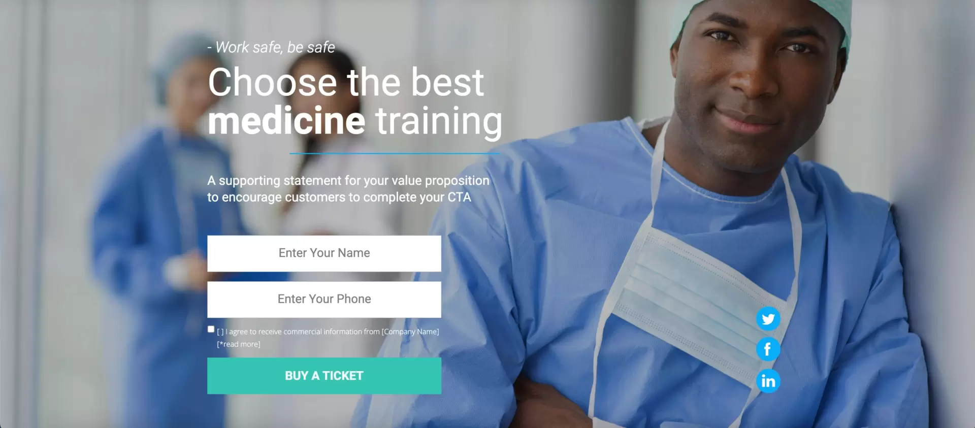 medical practice website template for inspiration