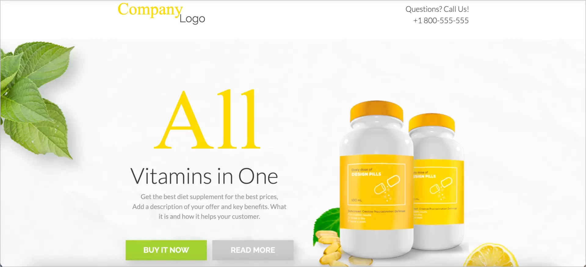 template for effective healthcare landing pages