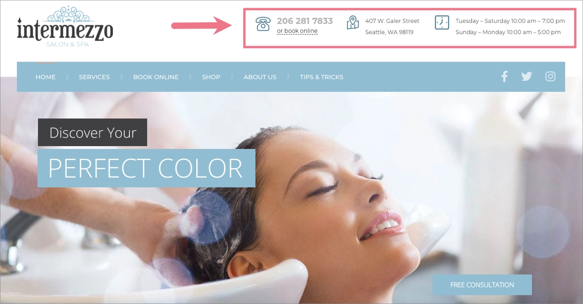 local landing page for online visibility