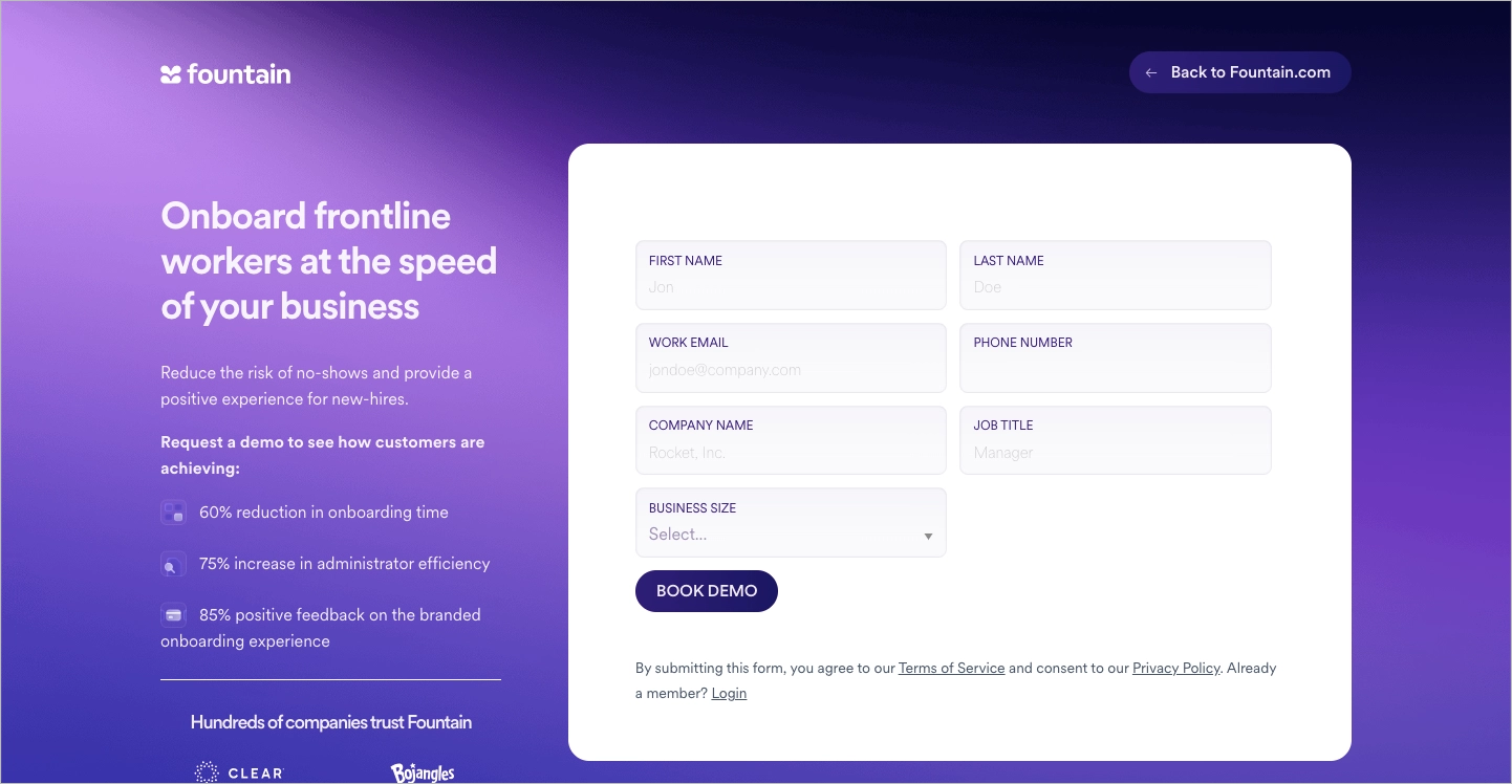 Fonte landing page com formulário publicado no WordPress