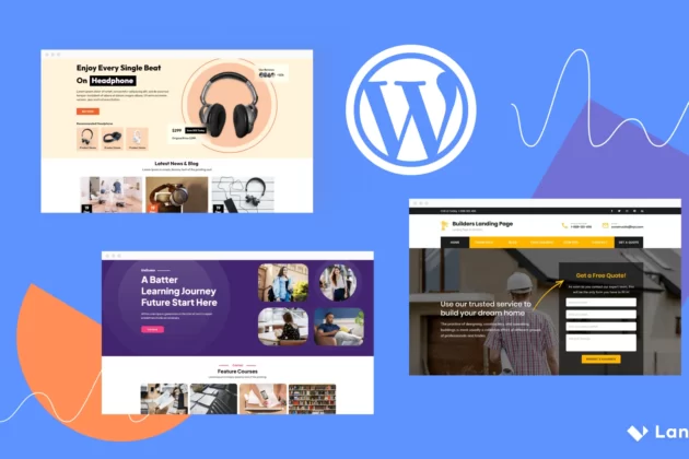 Cover for article about WordPress landing pages