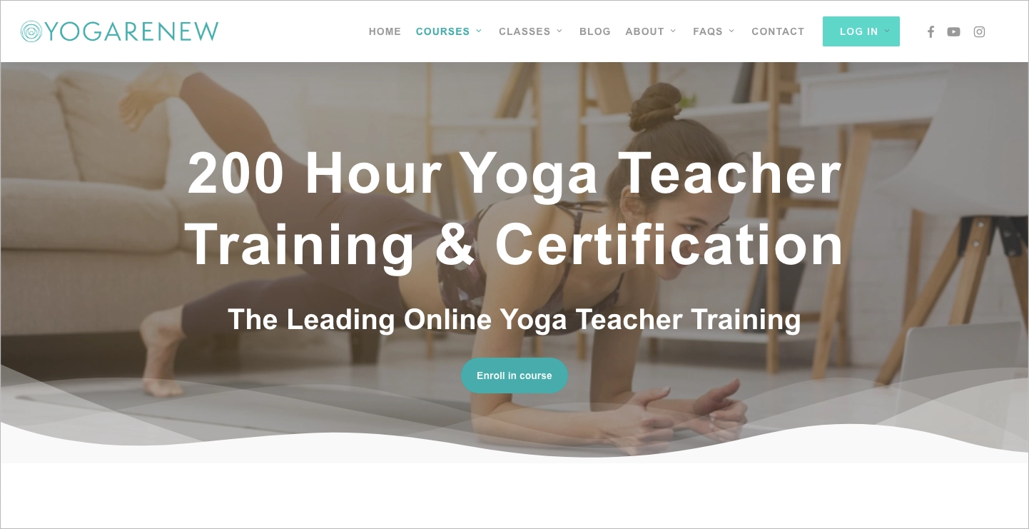 Construção do Yoga landing page no WordPress