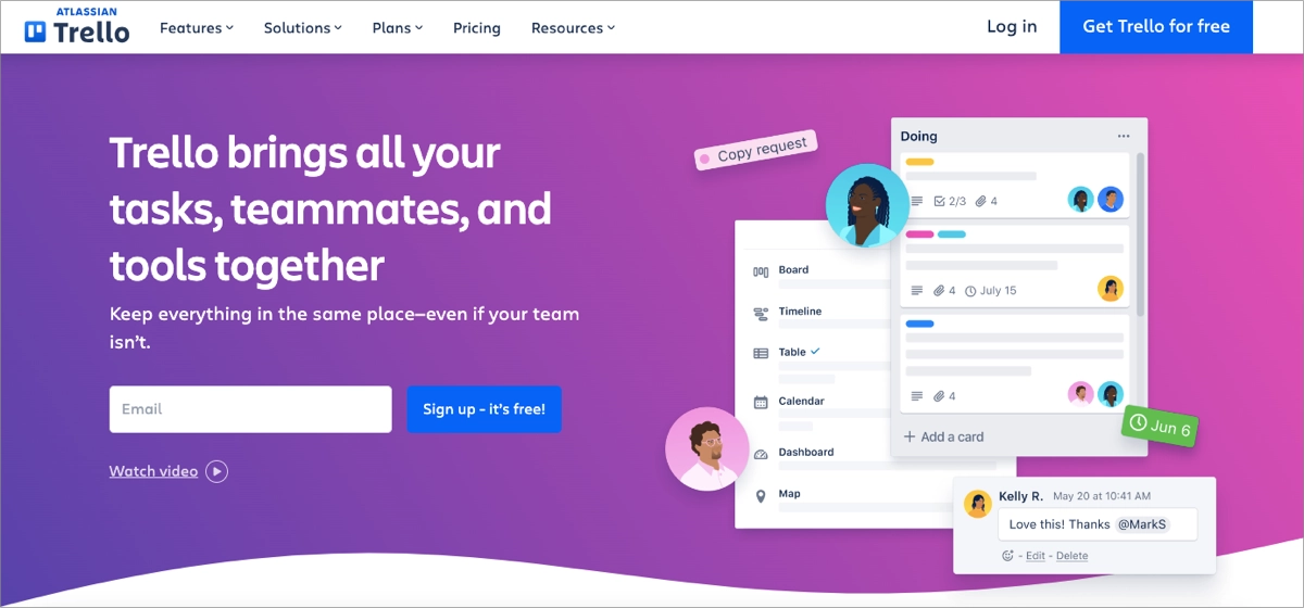 exemplo de página de captura de e-mail de plano gratuito