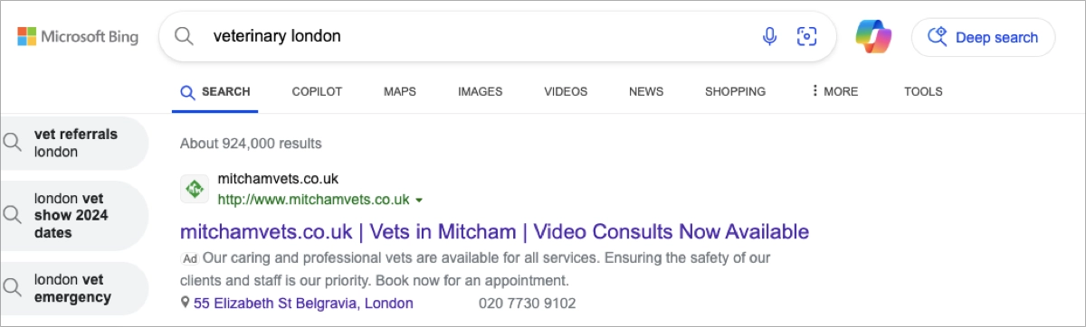 anúncios da microsoft no bing