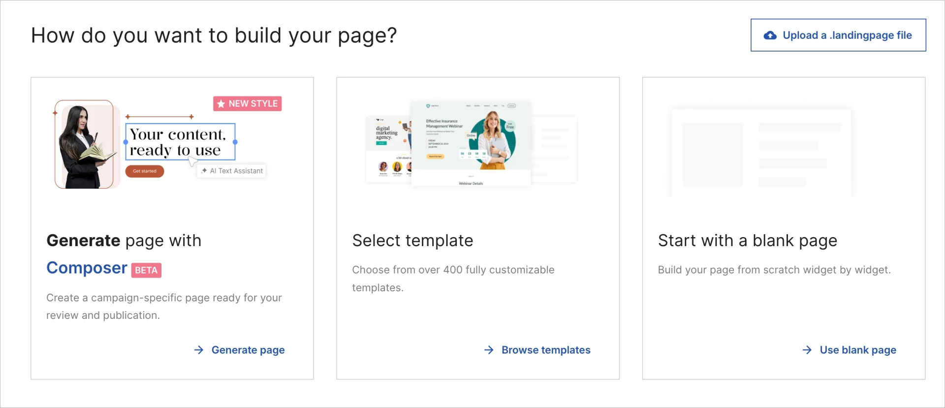 How to create new FAQ page in Landingi