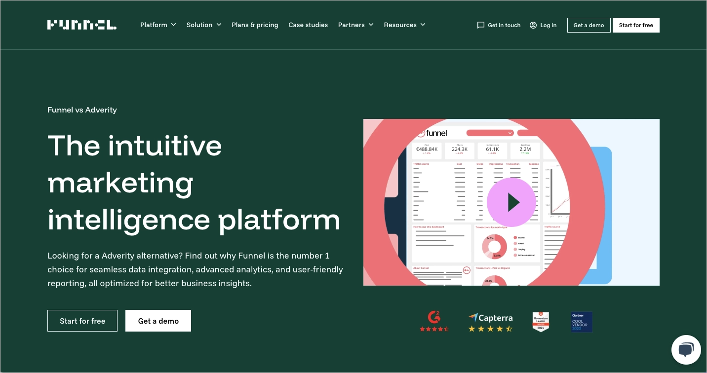 Página do concorrente mostrando as principais diferenças