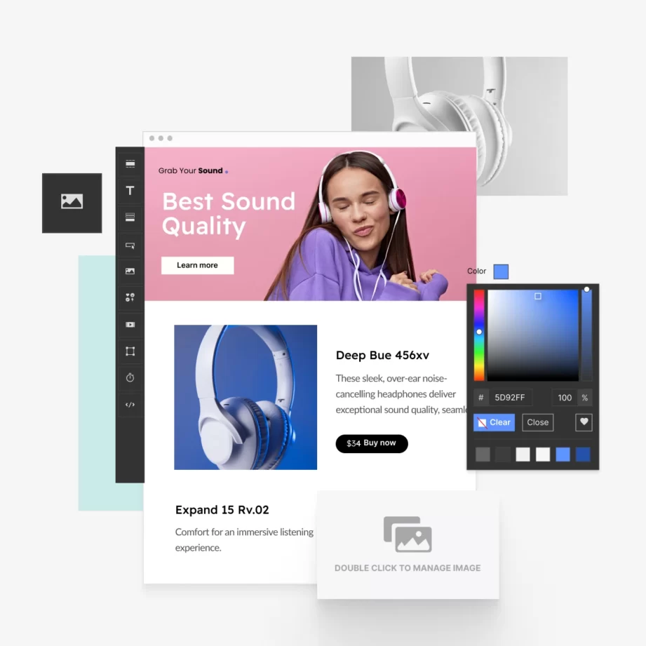 Landing page creation by design experts