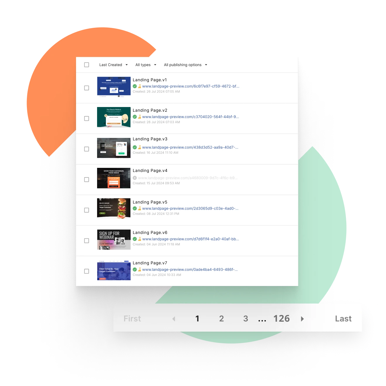 Creating multiple landing pages