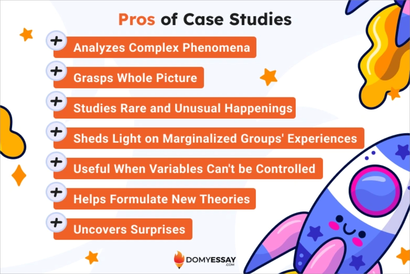 List of pros of case studies