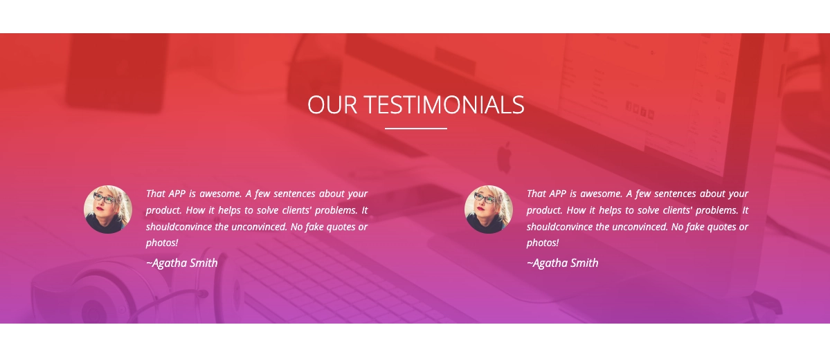 szablon landing page'a z porównaniem konkurencji