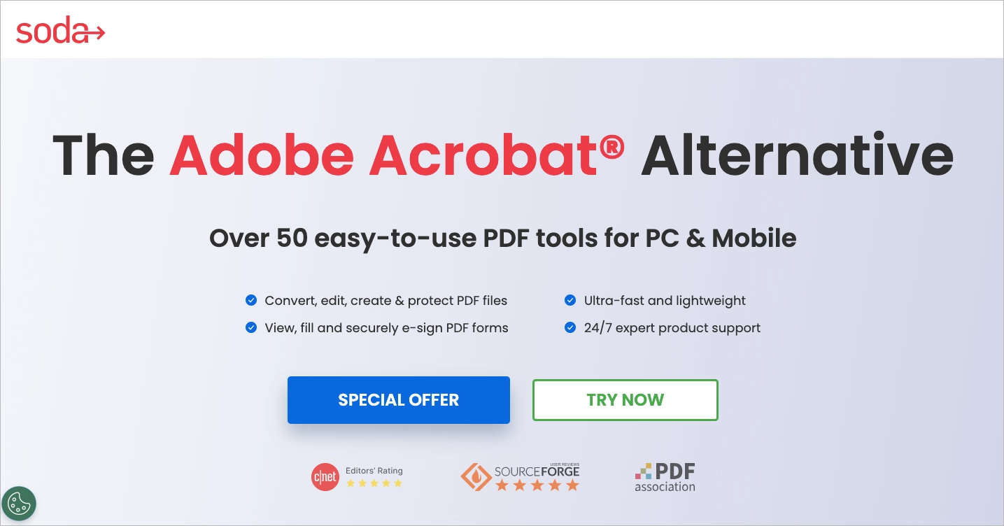 Uma das páginas de comparação de SaaS