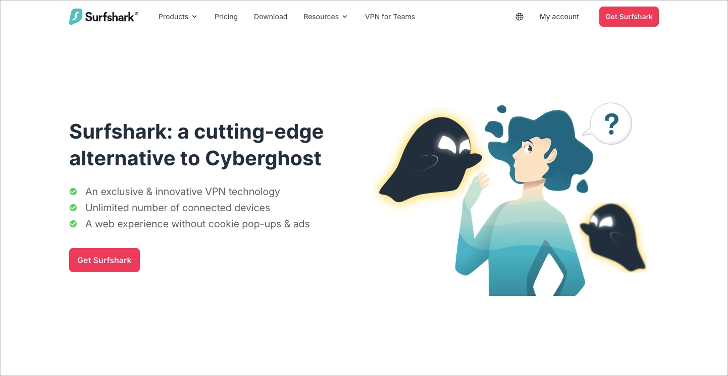 Landing page exemplo com tabela de comparação de recursos