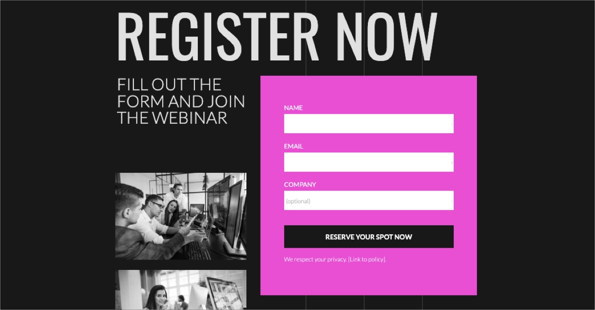 formulário simples para gerar leads