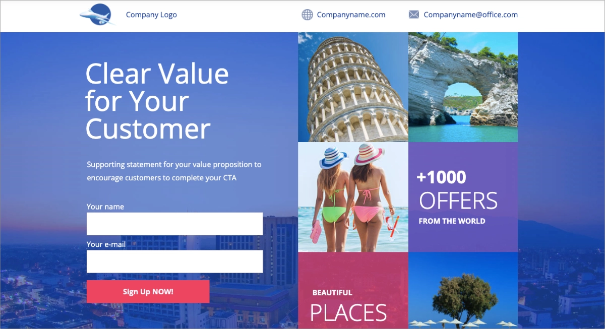 modelo de página de boletim informativo para geração eficaz de leads