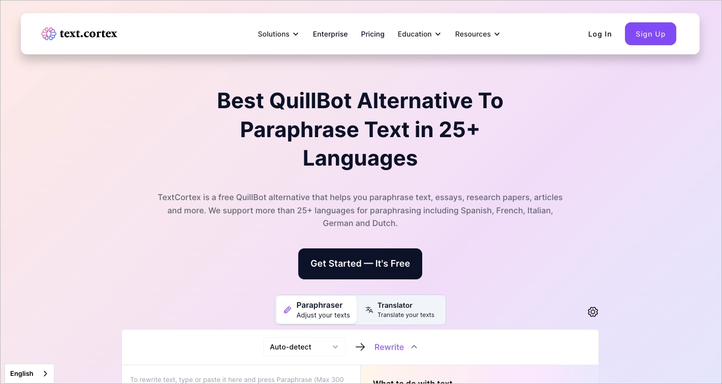 Página de comparação de SaaS