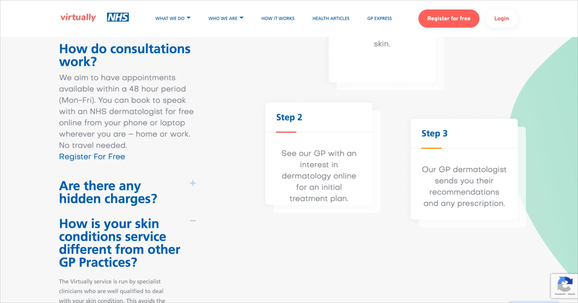 Healthcare FAQ example