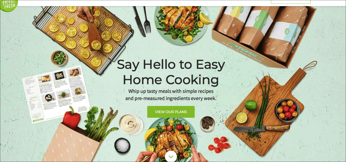eCommerce landing page example