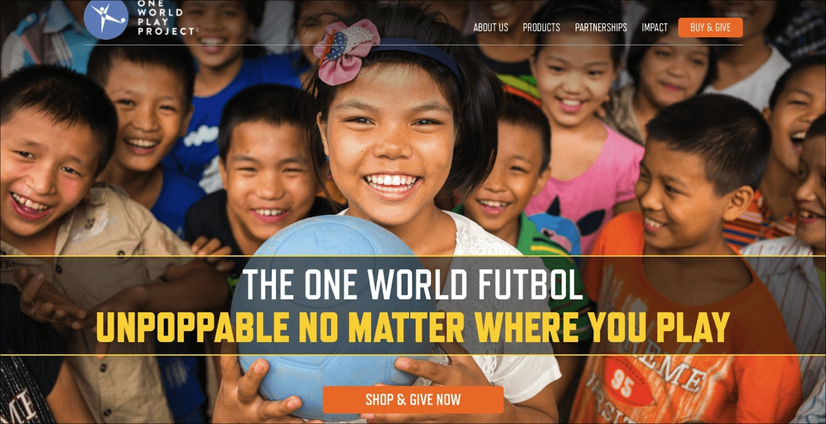 headline capturing visitor's attention