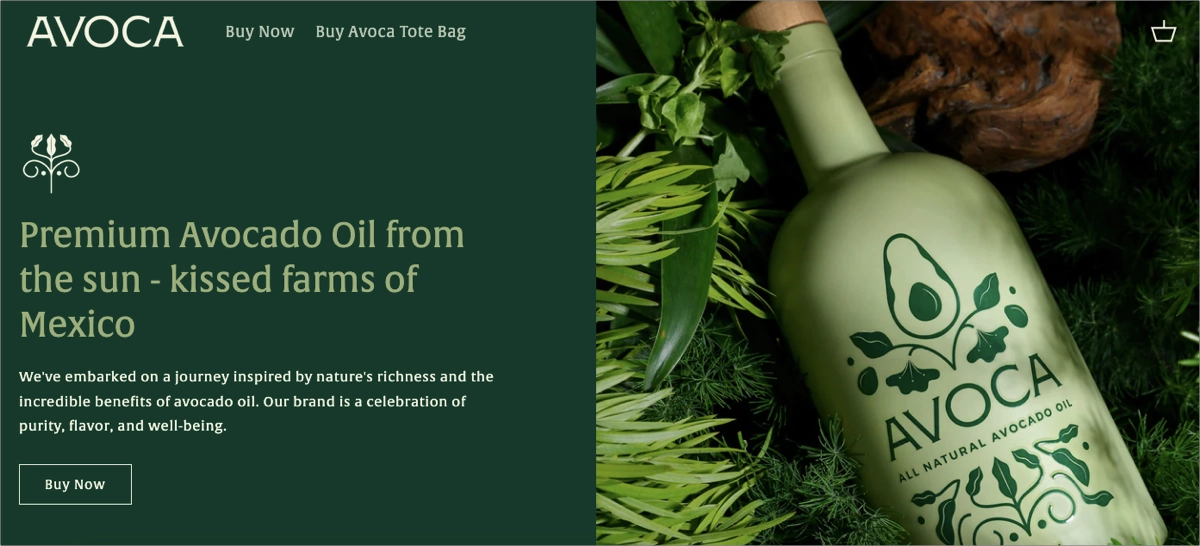 product landing page