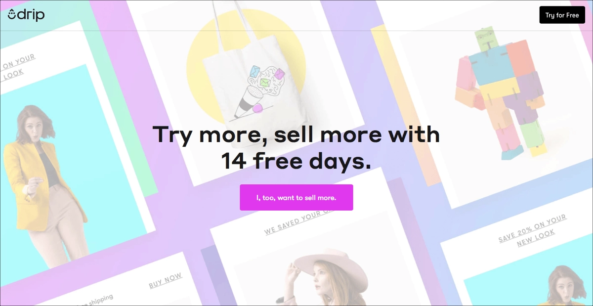 eCommerce landing page example