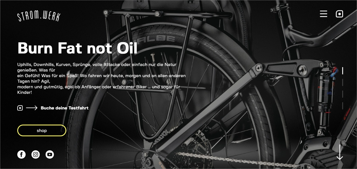 eCommerce landing page example