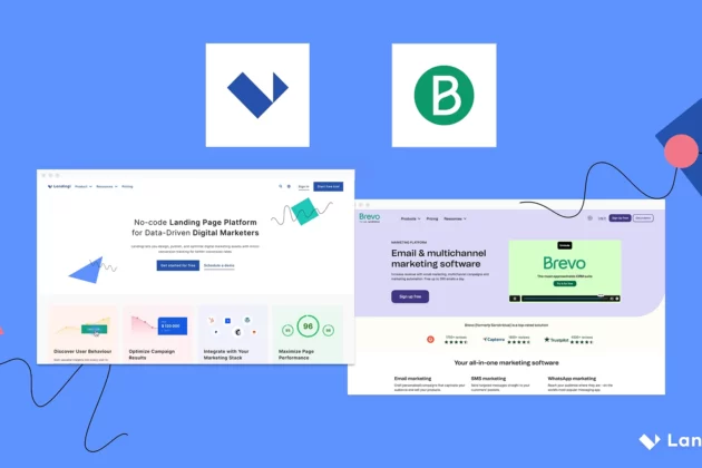 Landingi, top one among Brevo marketing platform alternatives, compared to Brevo itself