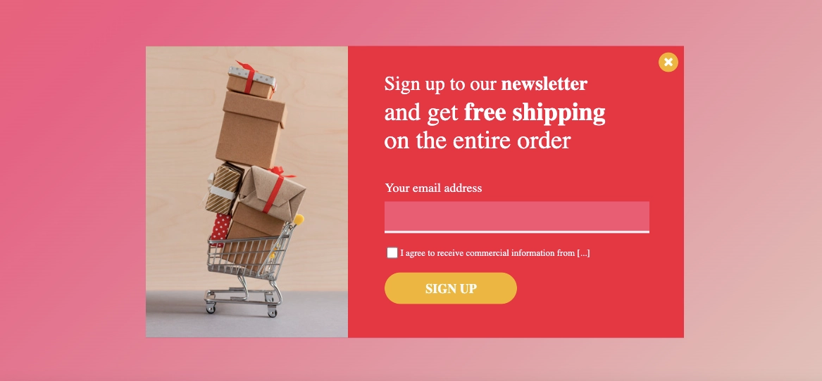 popup template for perfect splash page