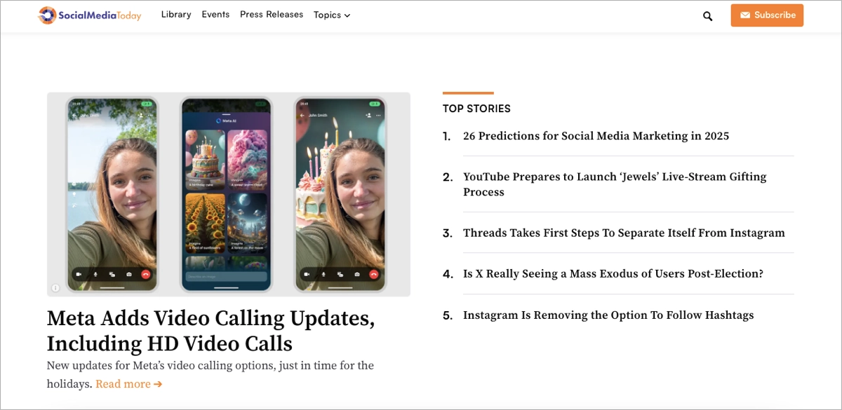 blog de marketing de mídia social