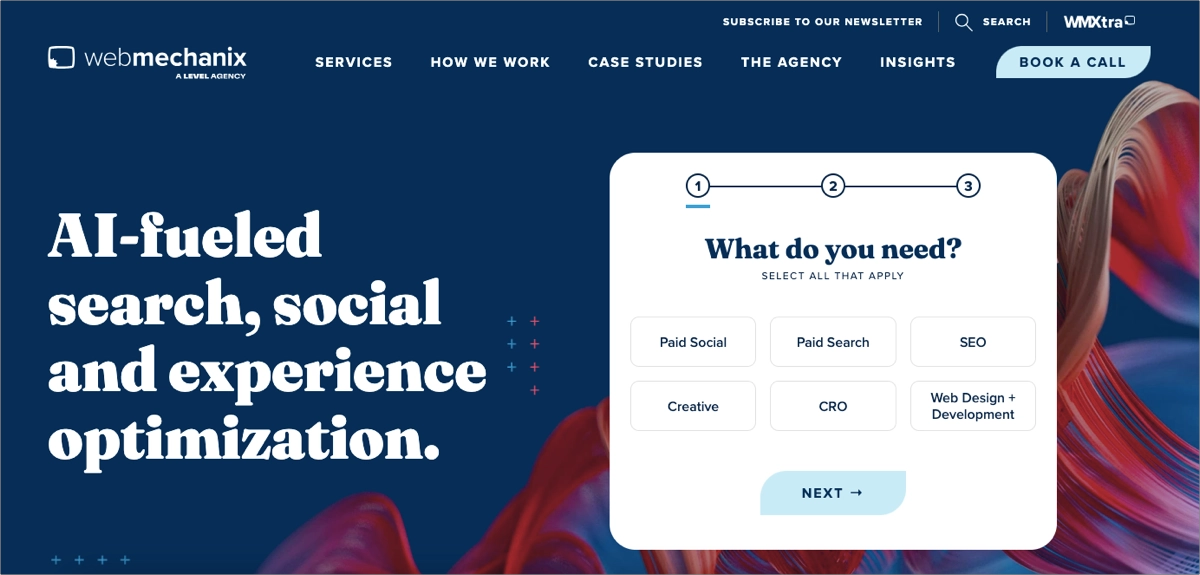ótimo exemplo de site de agência de marketing digital