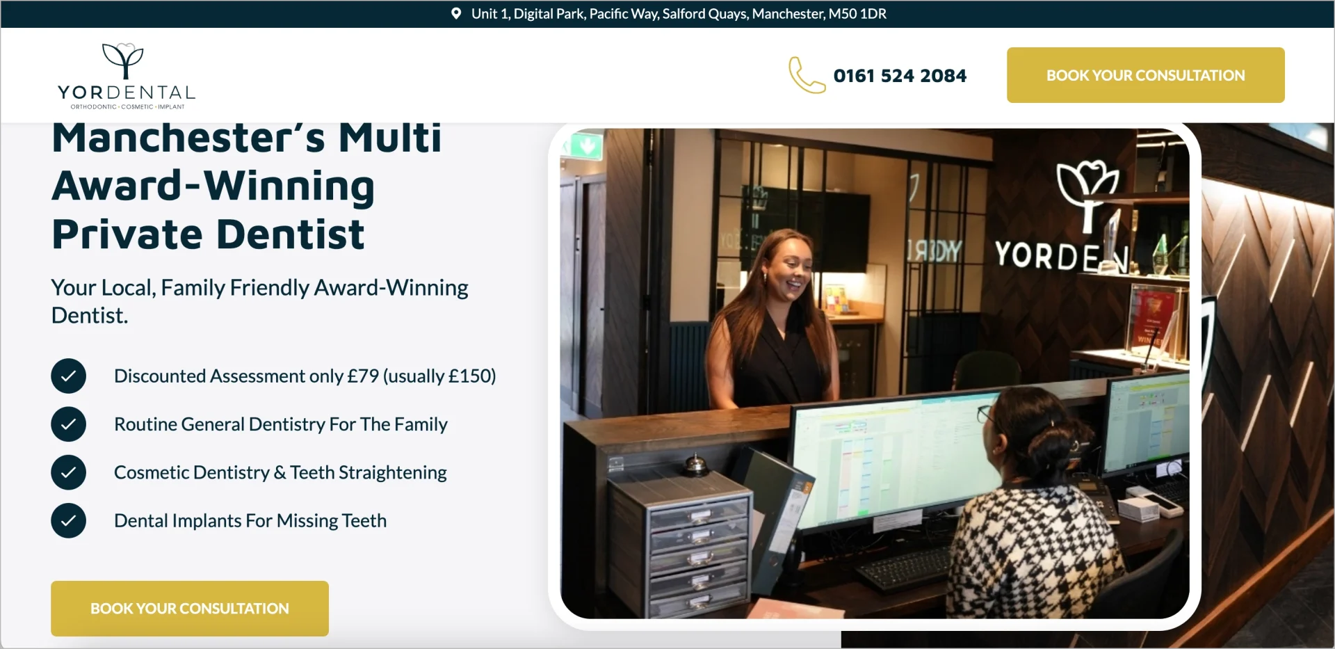 serviços odontológicos landing page aumentando a presença local