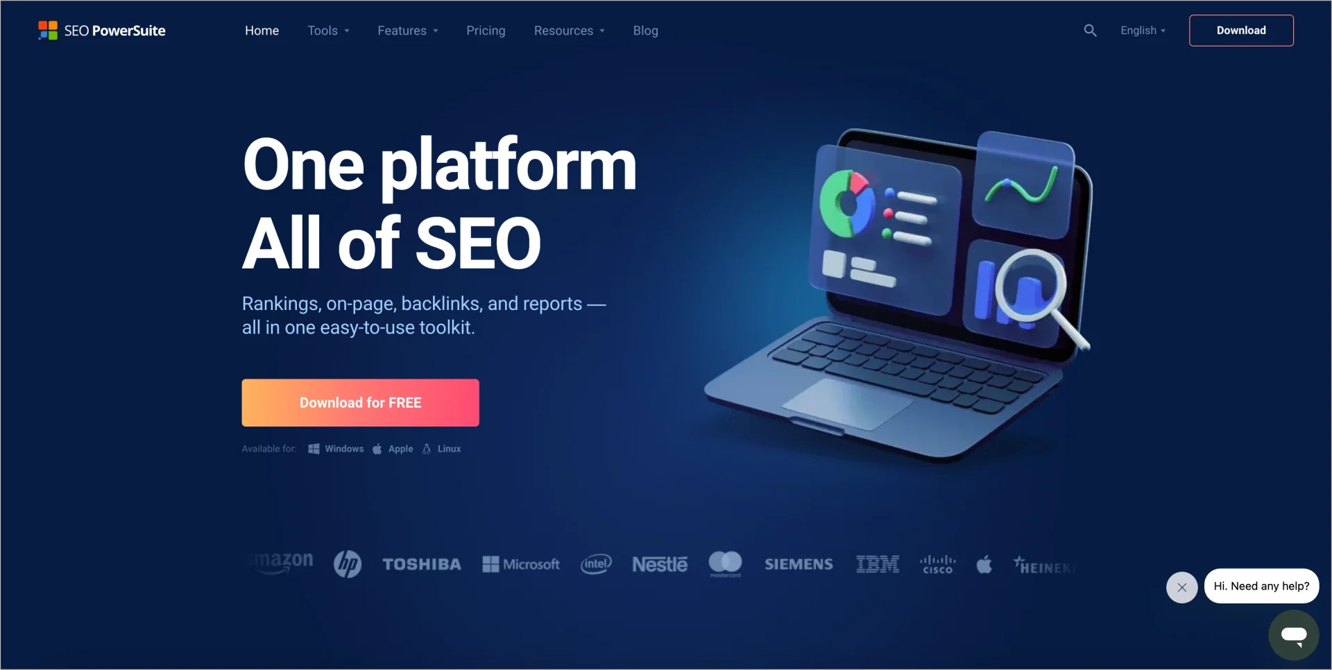 new landing page by SEO PowerSuite