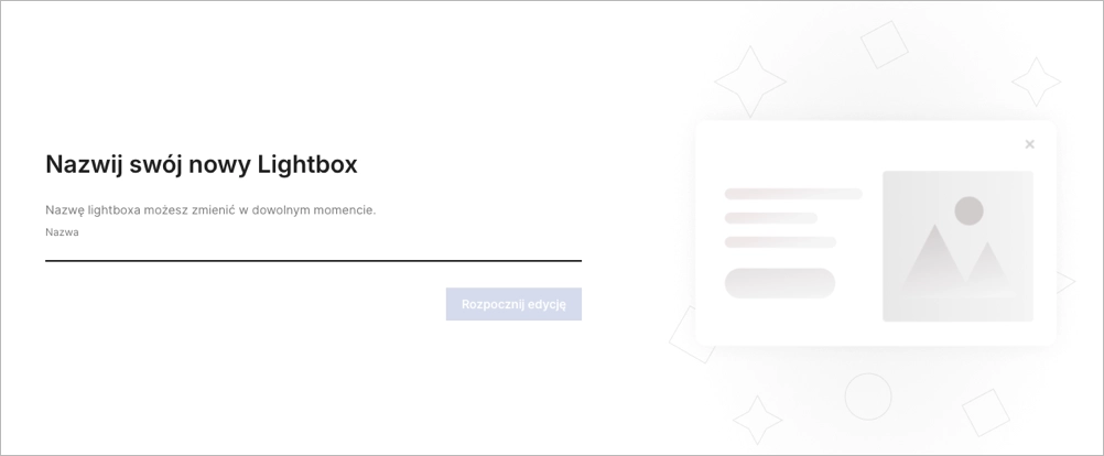 Nadawanie nazwy lightboksowi