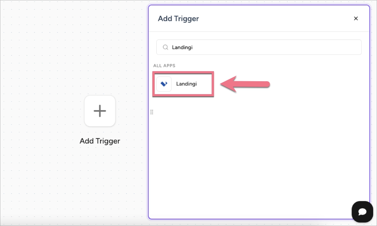 Choose Landingi in OttoKit
