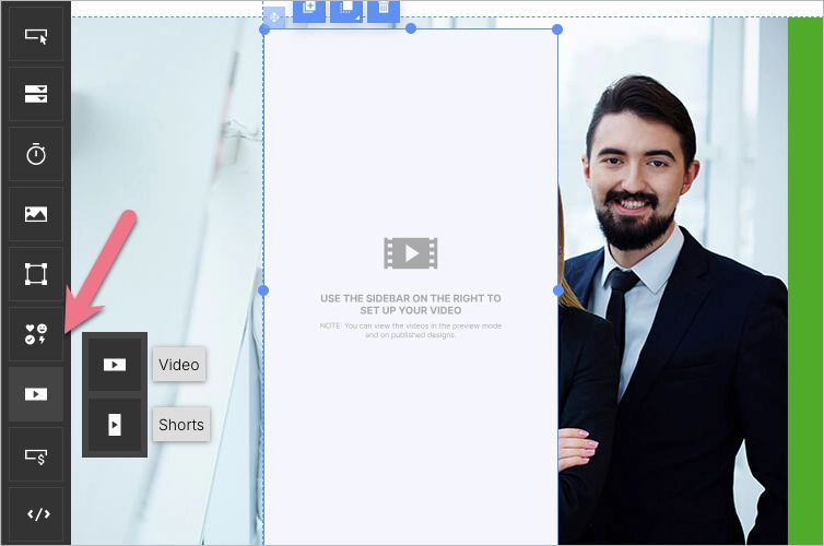 Adding shorts to landing page