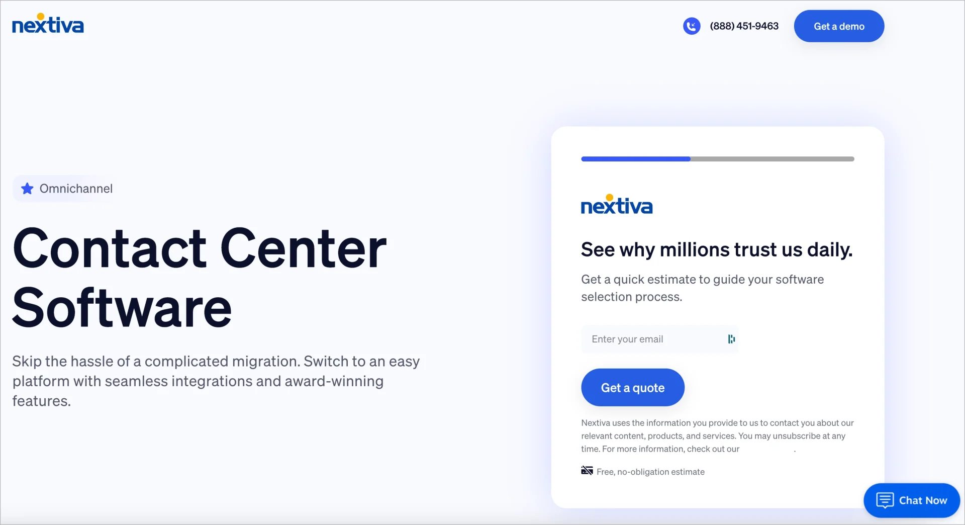 good landing page example for simplifying ux