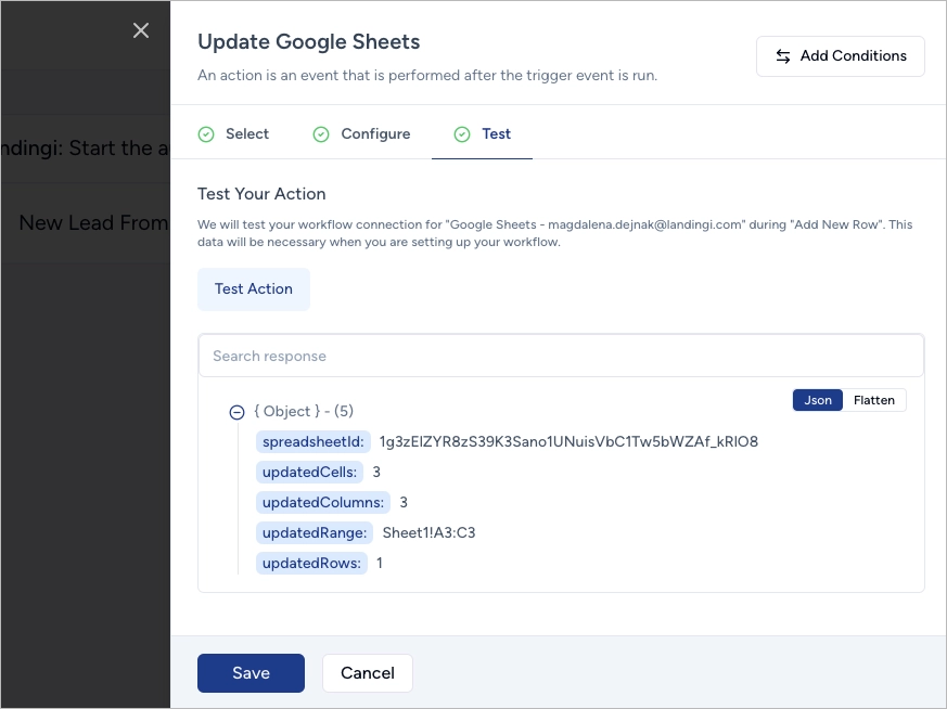 testowanie integracji Landingi i SureTriggers