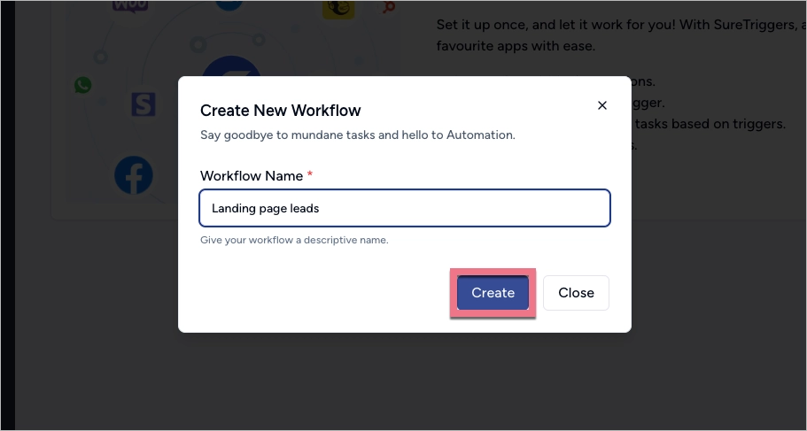 nazwij workflow w SureTriggers