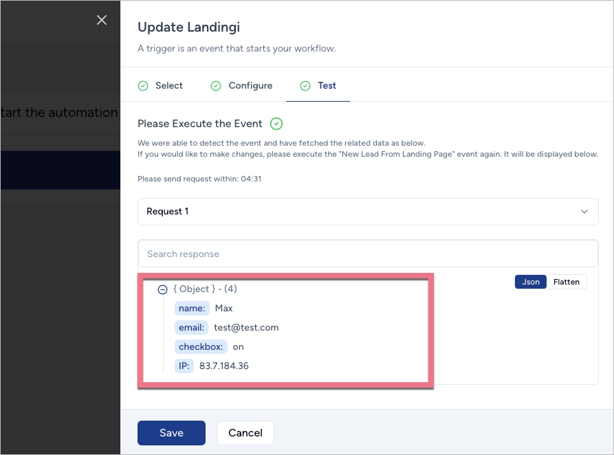integracja Landingi z SureTriggers
