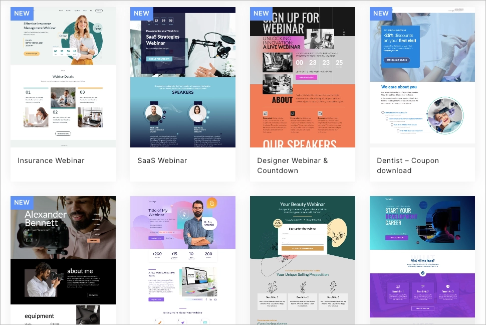 Galeria de modelos em Landingi