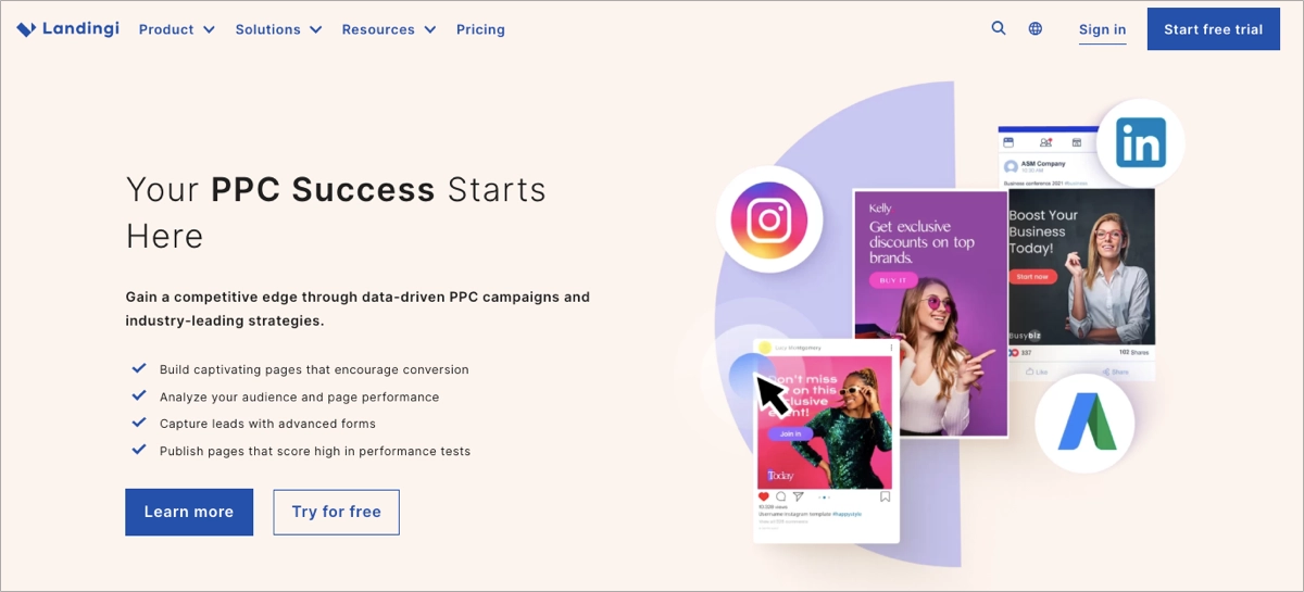 melhor plataforma landing page
