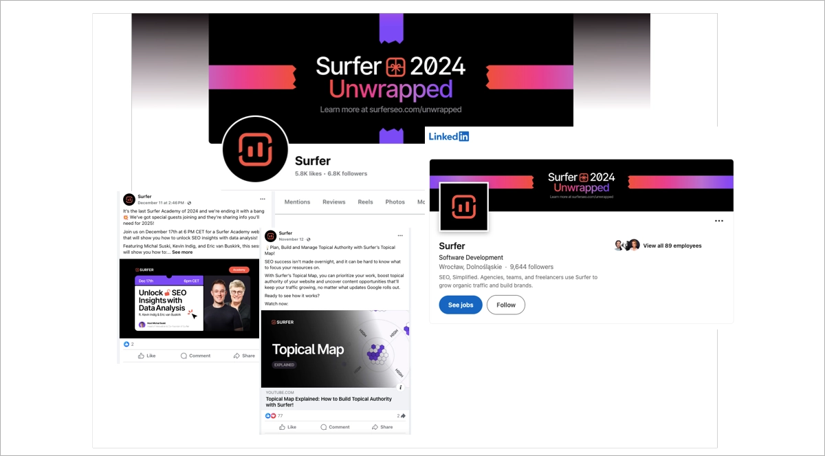 SMM em vários canais de mídia social
