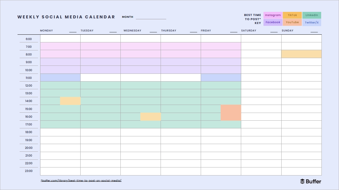 Social media planner from Buffer