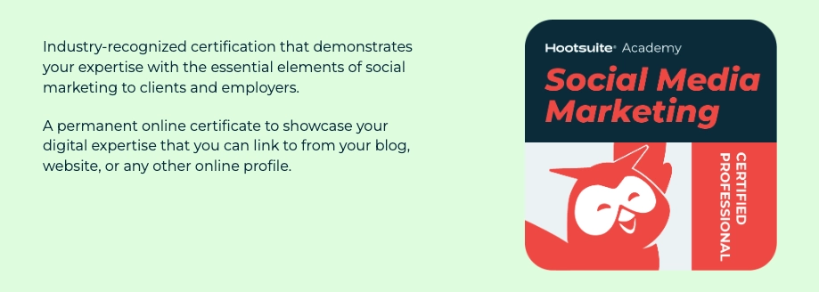 Certificação em Marketing Social da Hootsuite Academy