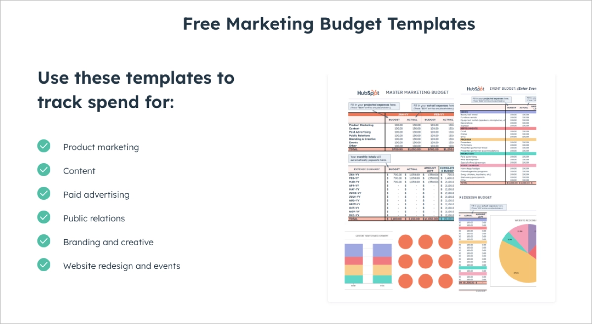 budget templates to track digital marketing spend