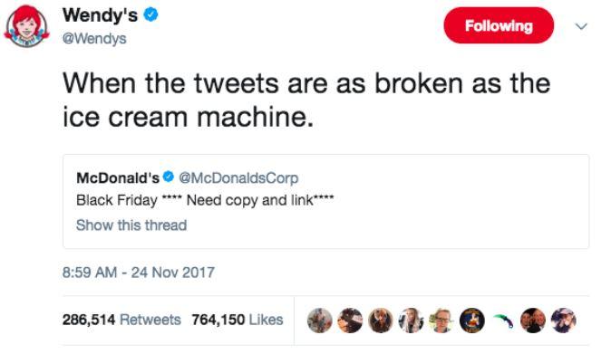Wendy's social media marketing strategy example