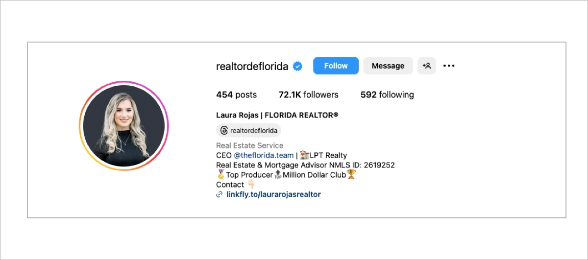 perfil de mídia social otimizado