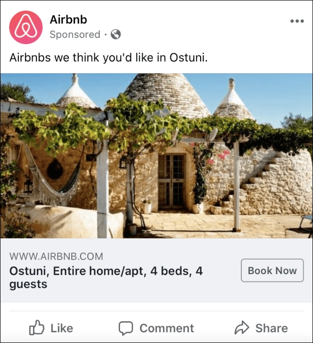 airbnb's email remarketing example