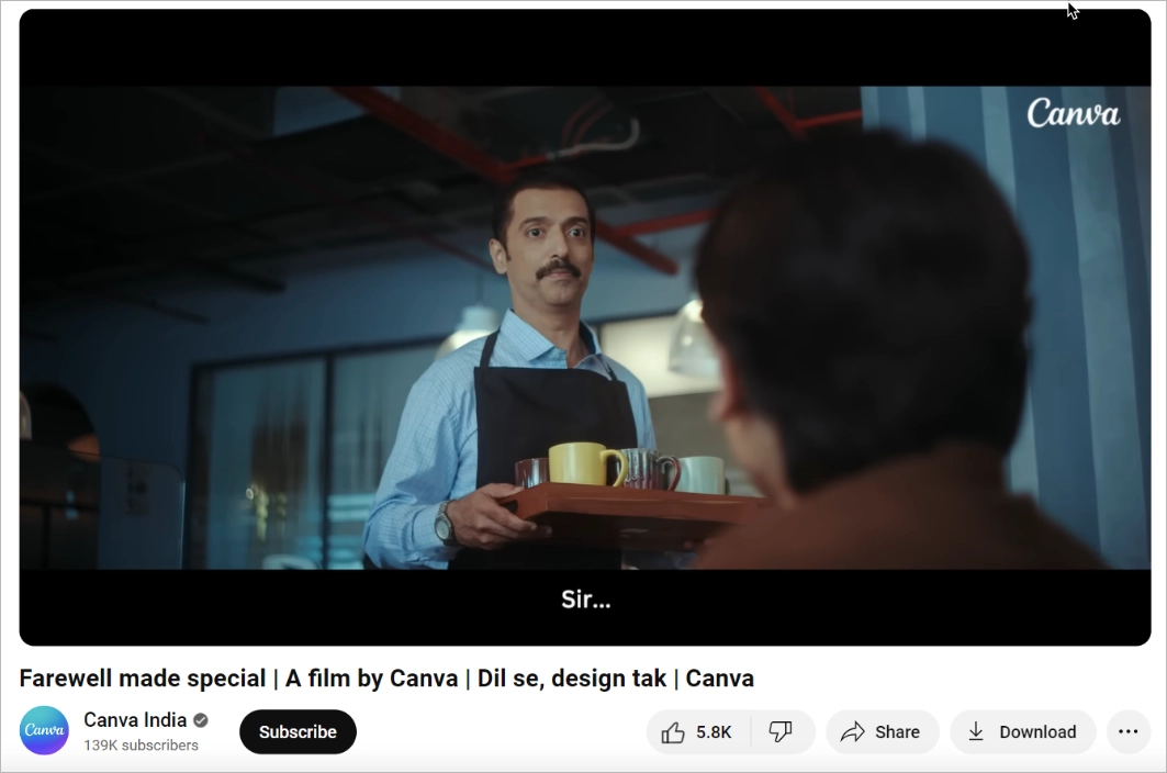 Successful SEM campaign example by Canva