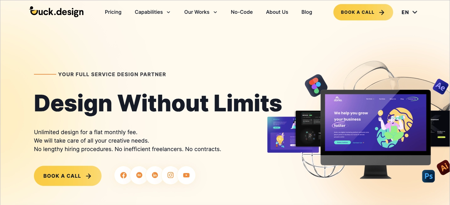 landing page design agency example